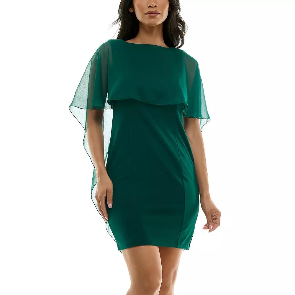 Women's Nina Leonard Popover Chiffon Sheath Dress,  Product Image
