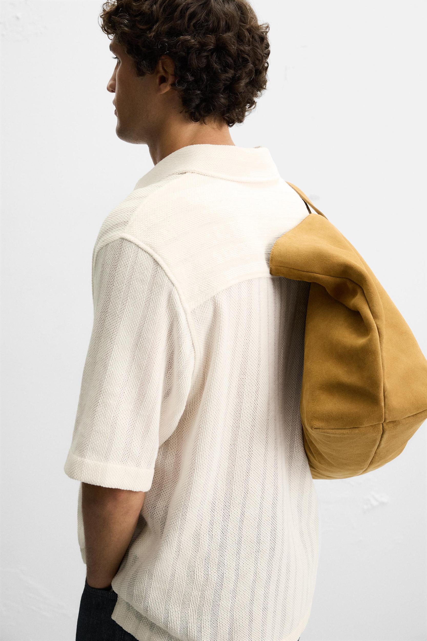 TEXTURED KNIT POLO SHIRT Product Image