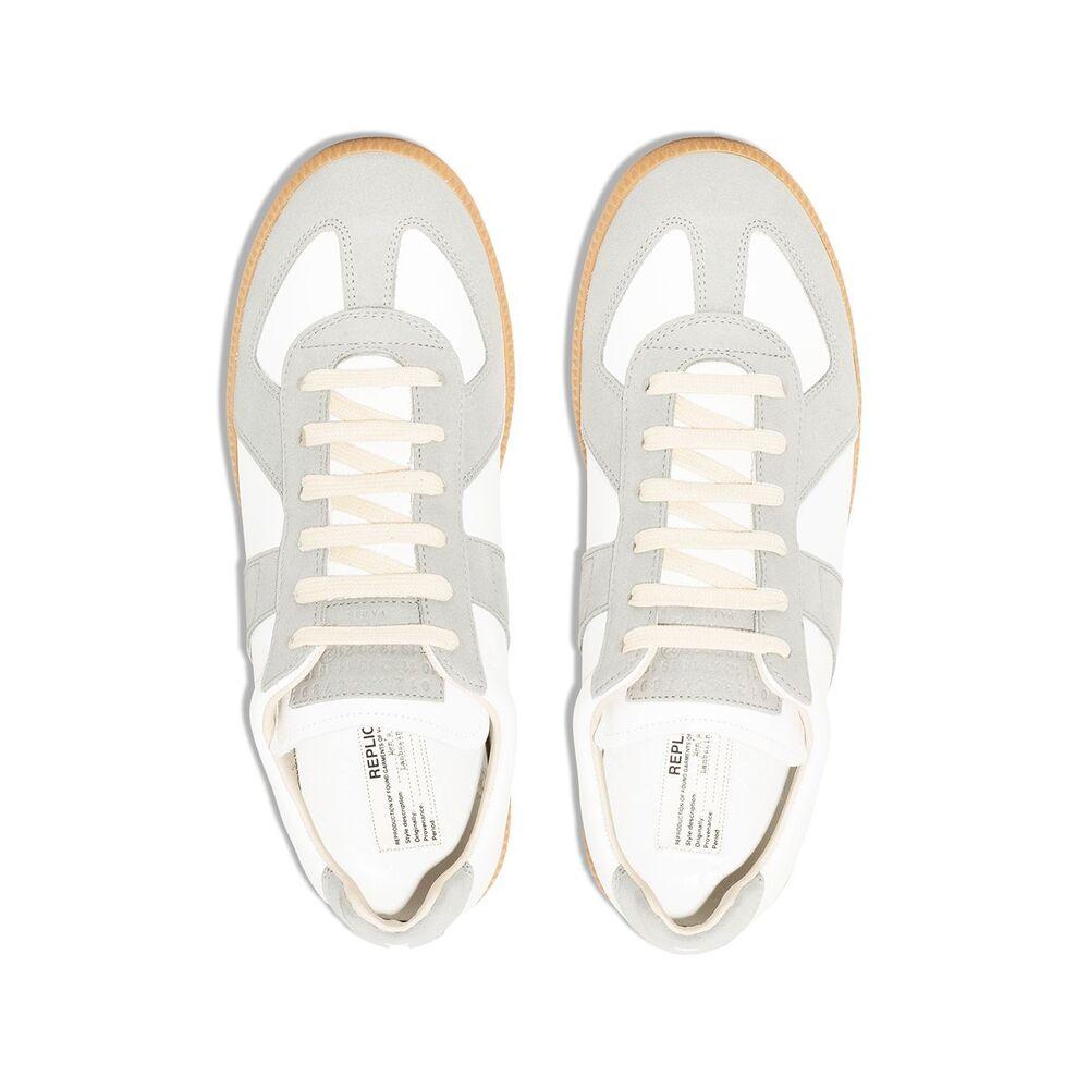 MAISON MARGIELA Replica Leather And Suede Sneakers In White Product Image