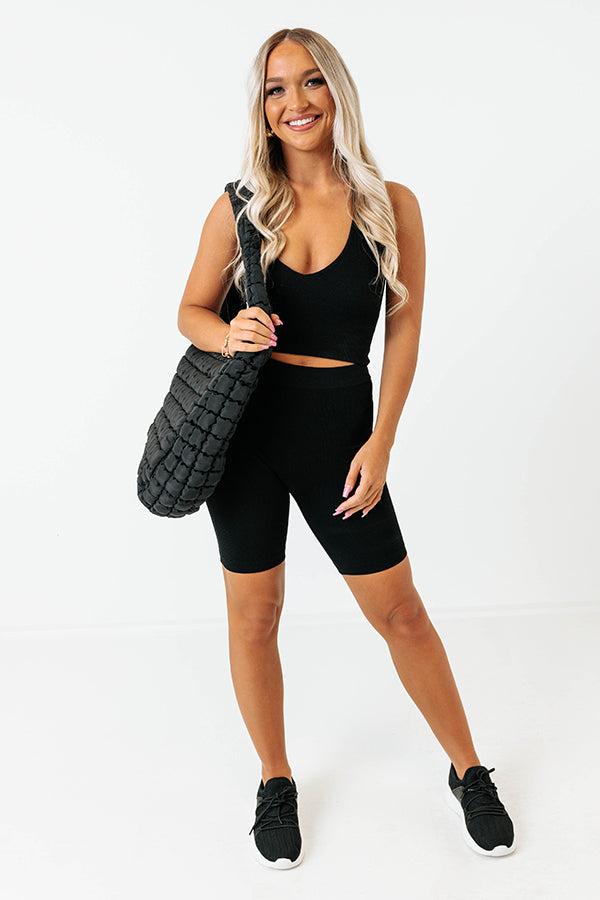 New Path High Waist Ribbed Biker Shorts Product Image