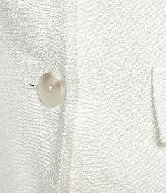 Antonio Melani Rhea Linen Blend Square Neck Sleeveless Faux Button Front Romper Product Image