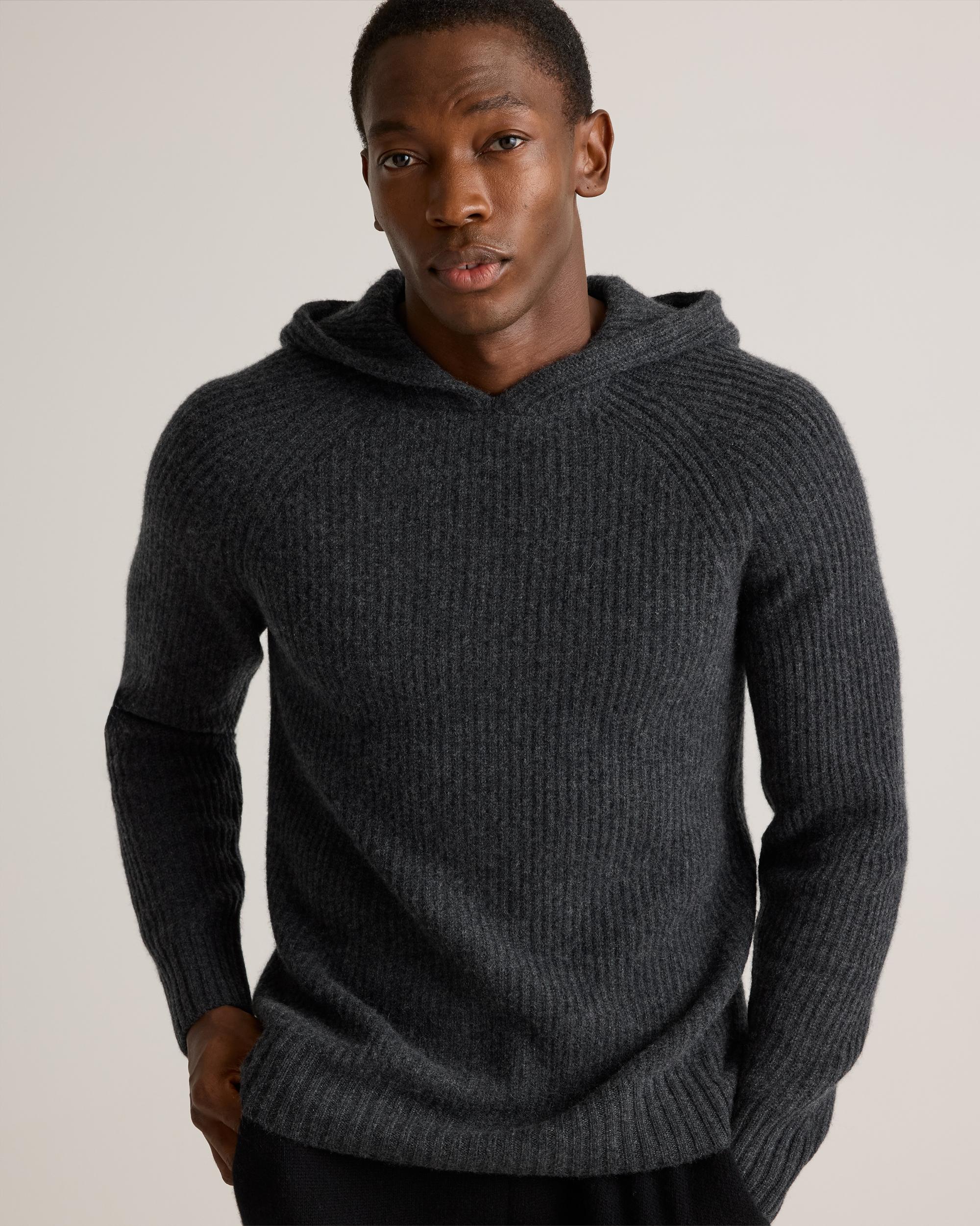 Quince | Men's Mongolian Cashmere Fisherman Pullover Hoodie Product Image