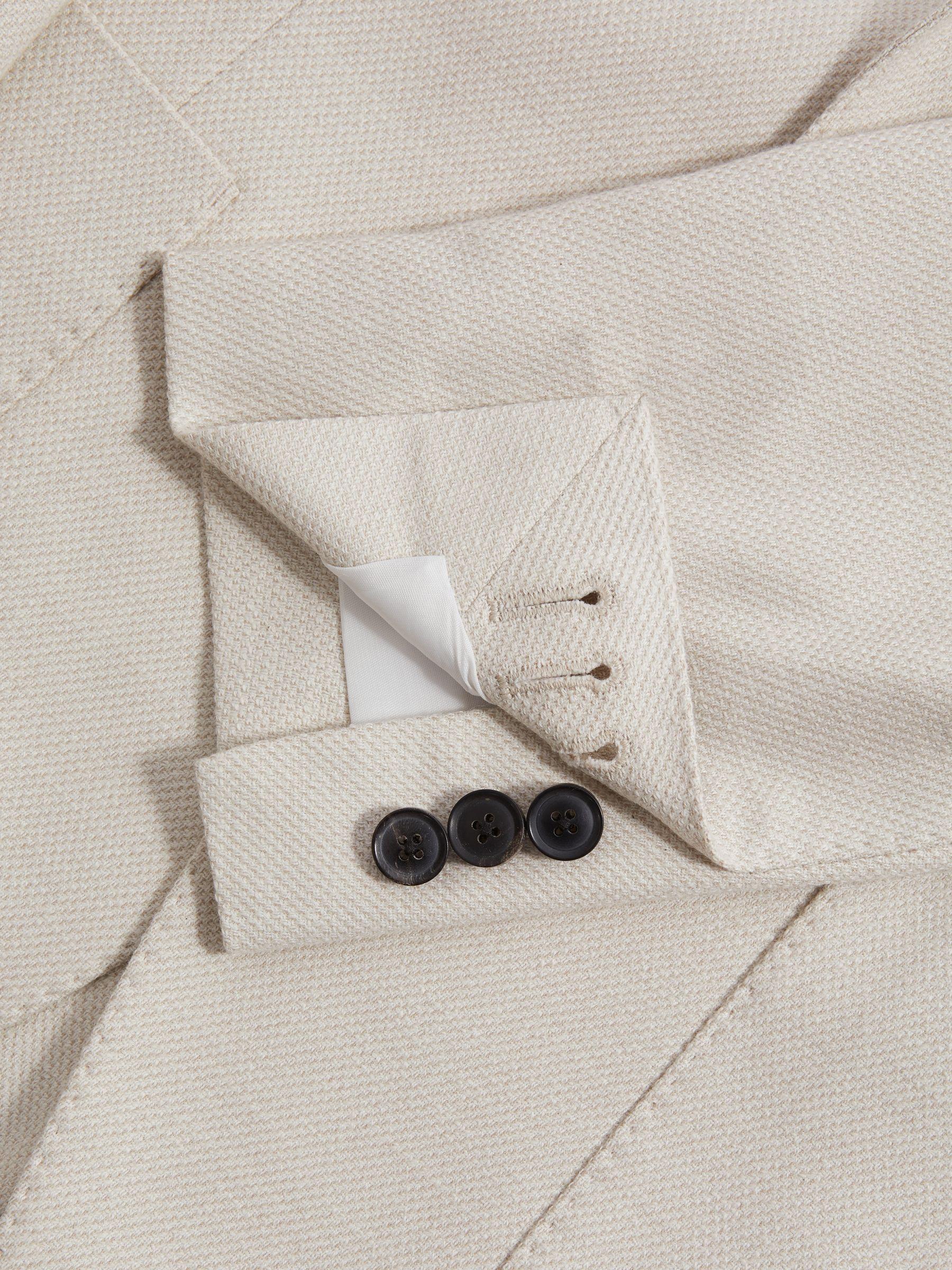Single Breasted Blazer With Cotton in Stone Product Image