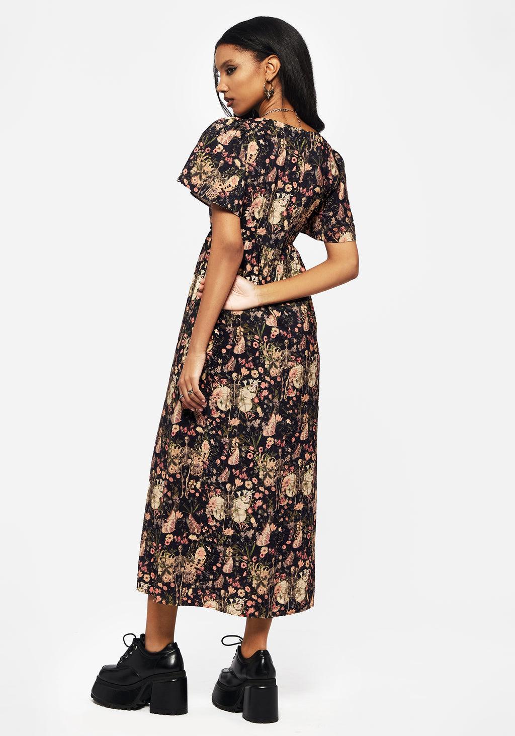 Pixie Floral Print Tie Front Maxi Dress Product Image
