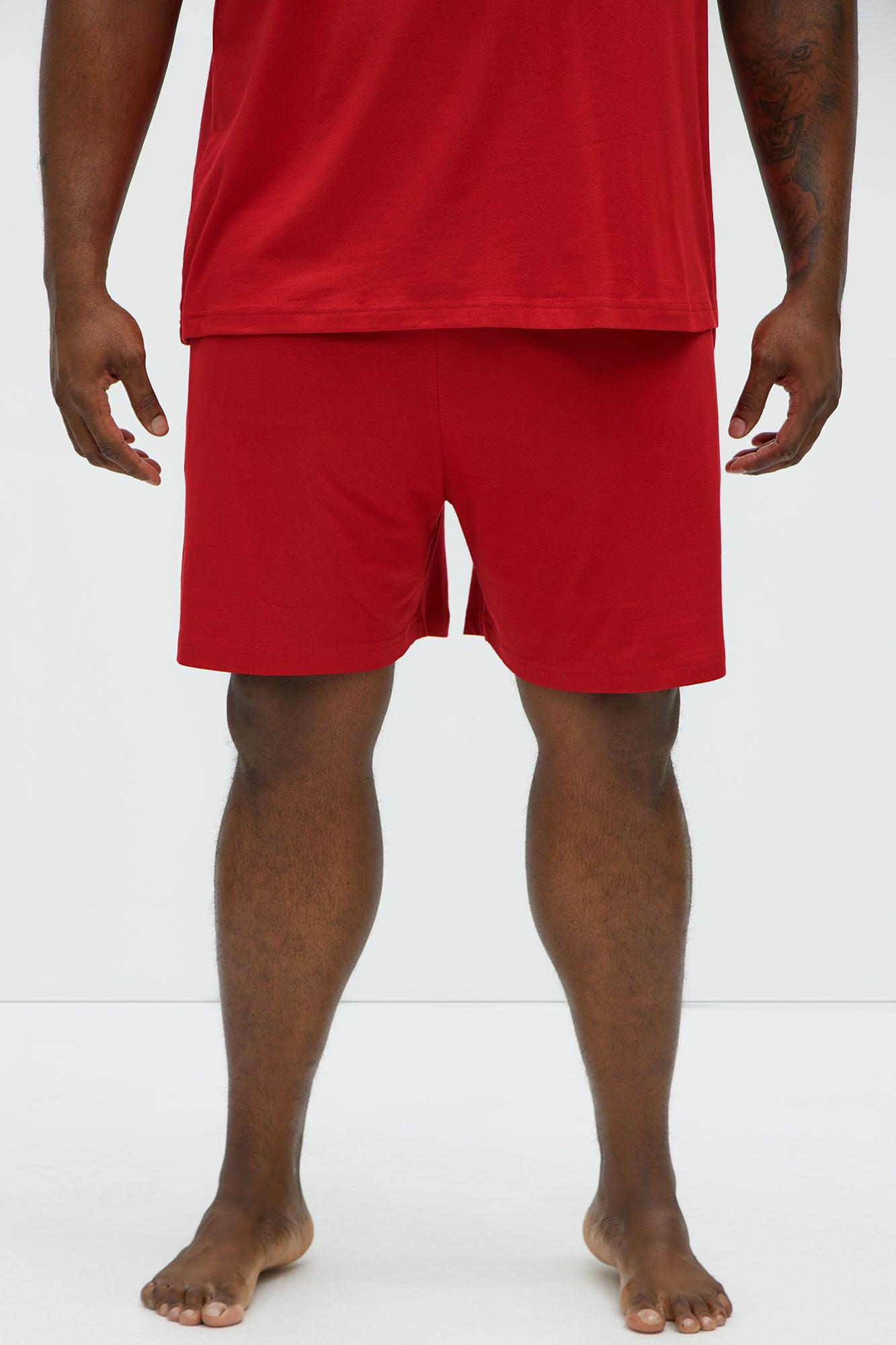Essential Modal Lounge Shorts - Red Product Image