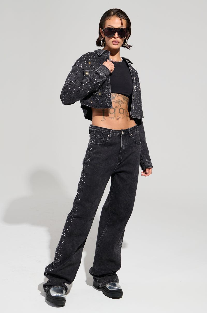 EMMIE EMBELLISHED DENIM JACKET Product Image