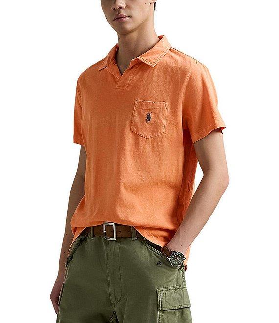 Polo Ralph Lauren Short Sleeve Linen-Blend Jersey Polo Shirt Product Image