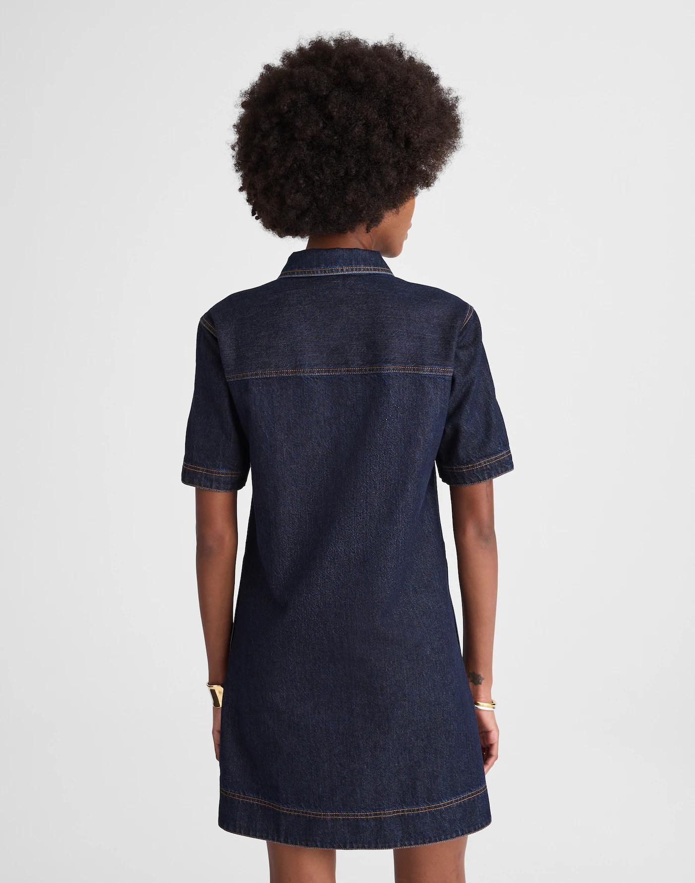 Denim Popover Mini Dress Product Image