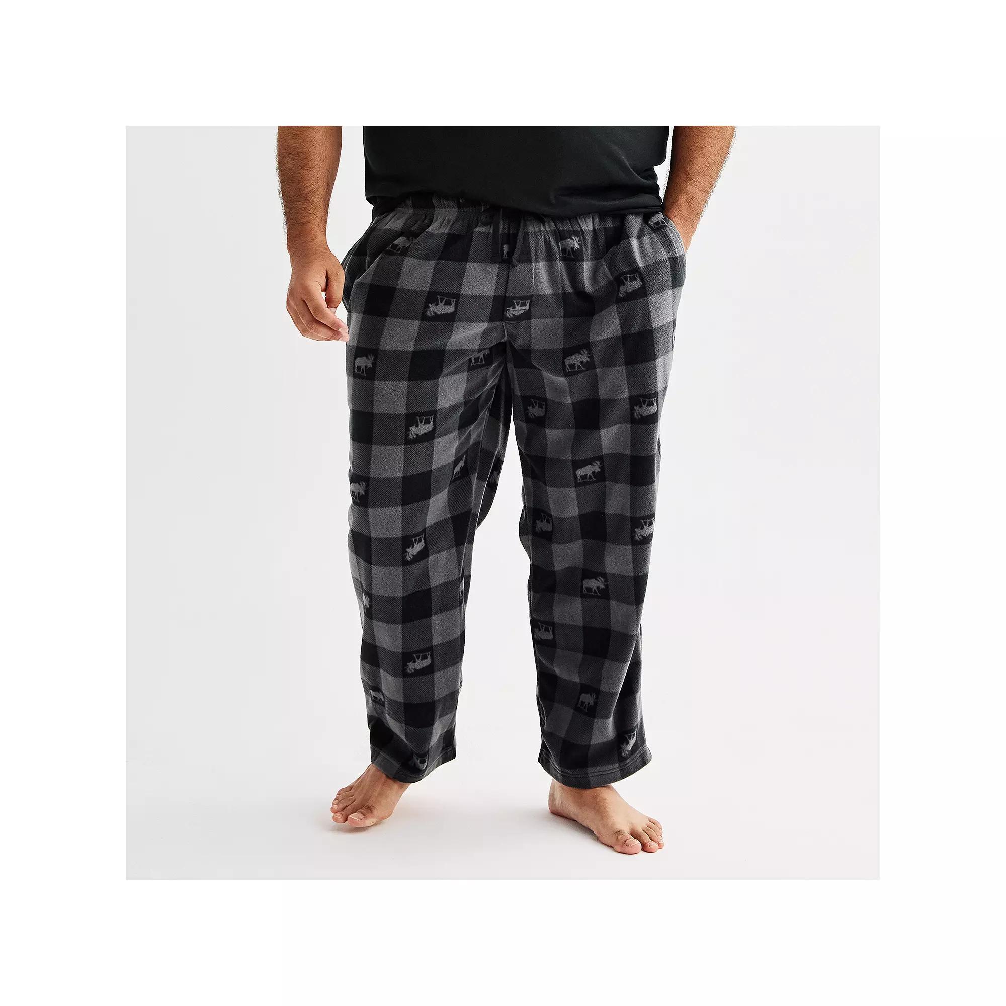 Big & Tall Sonoma Goods For Life® Microfleece Pajama Pants, Men's, Size: 3XL Tall, Dog Paw Blue Product Image