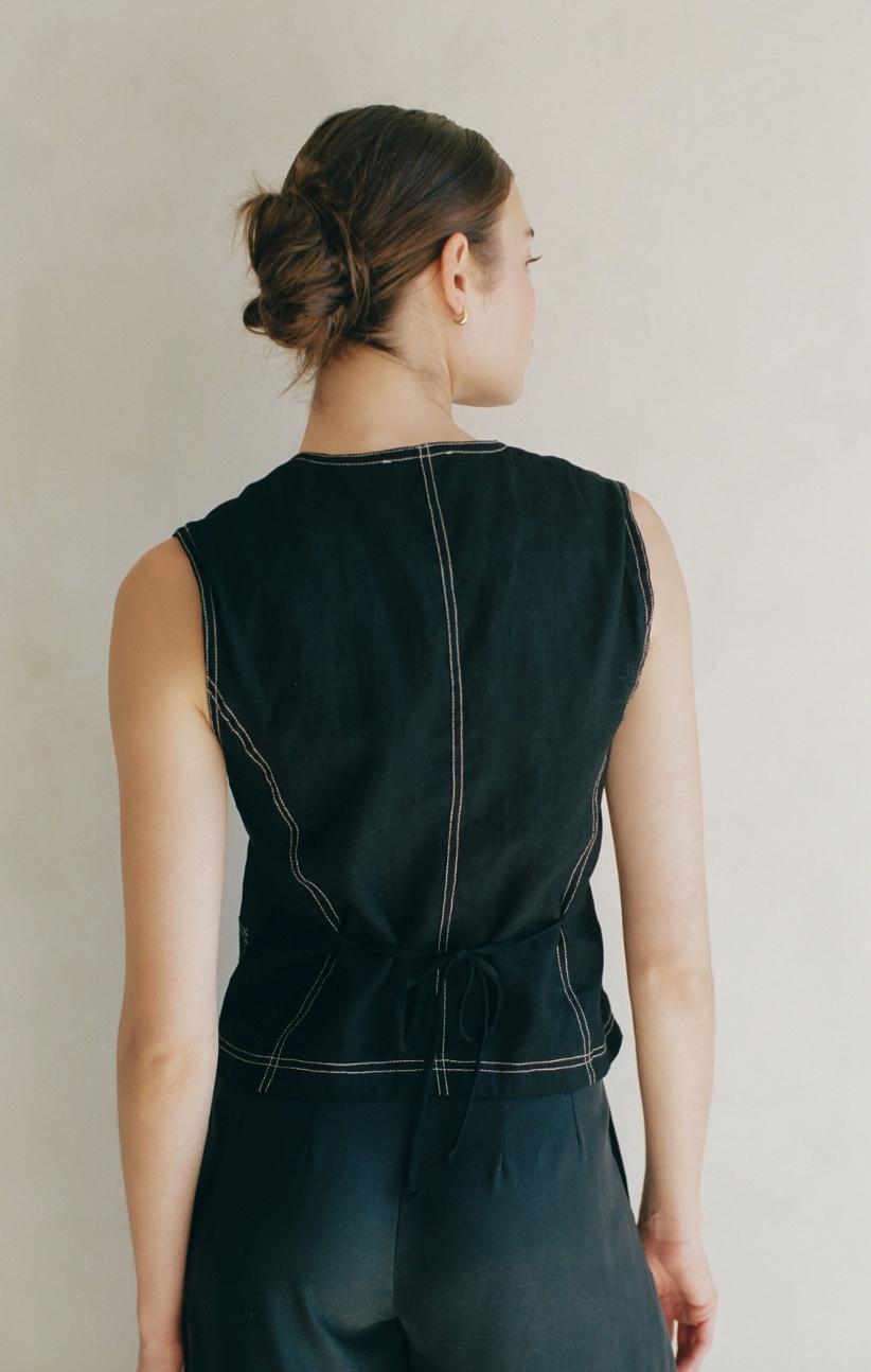 Woven Linen Vest Product Image