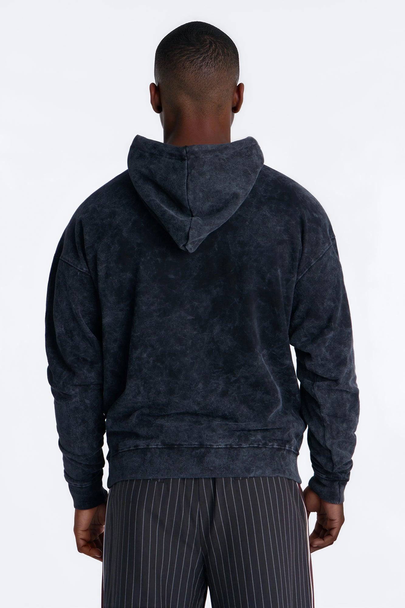 Last Supper Mineral Wash Hoodie - Black Wash Male Product Image