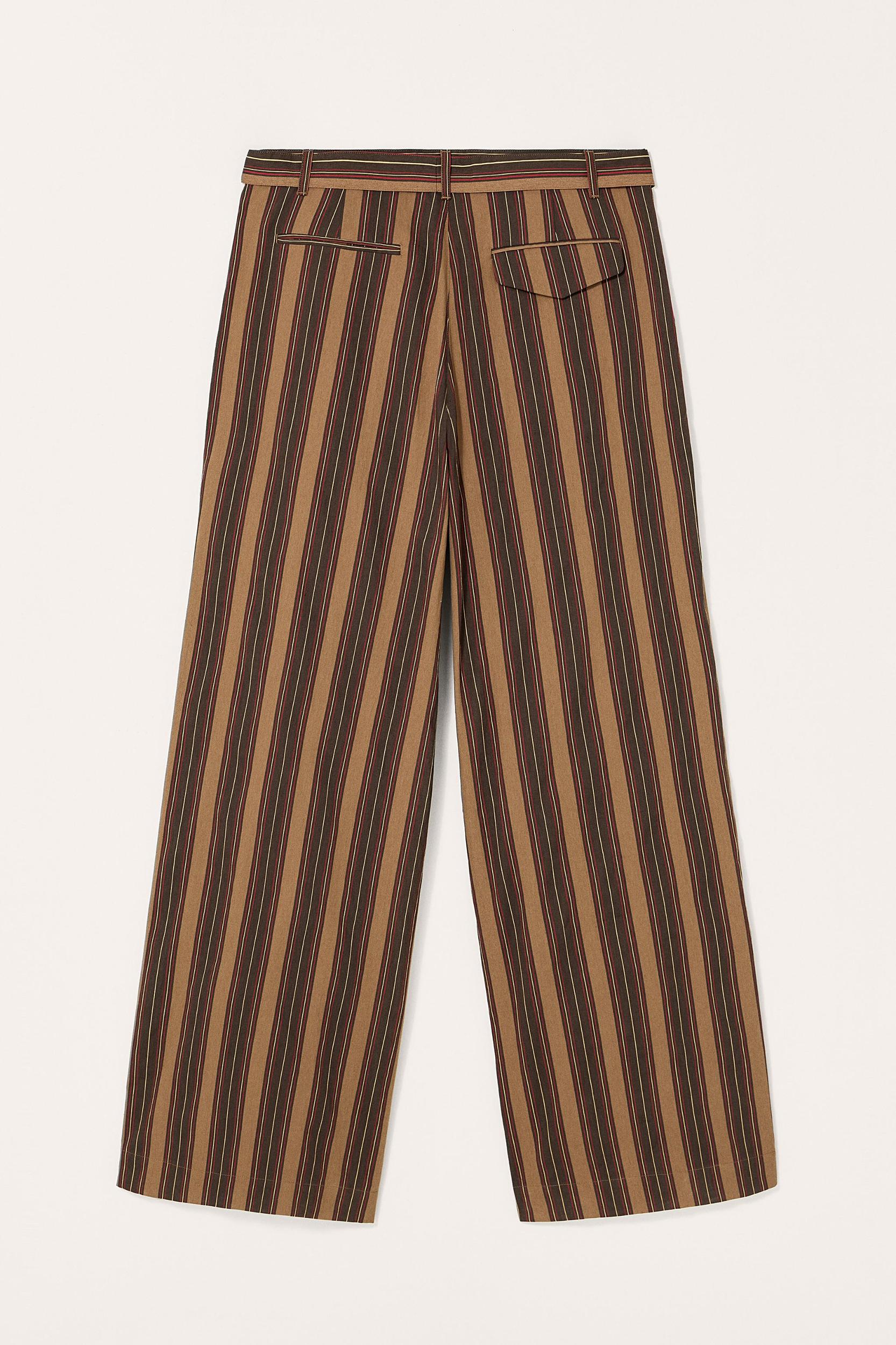 LIMITED EDITION STRIPED BELTED PANTS Product Image
