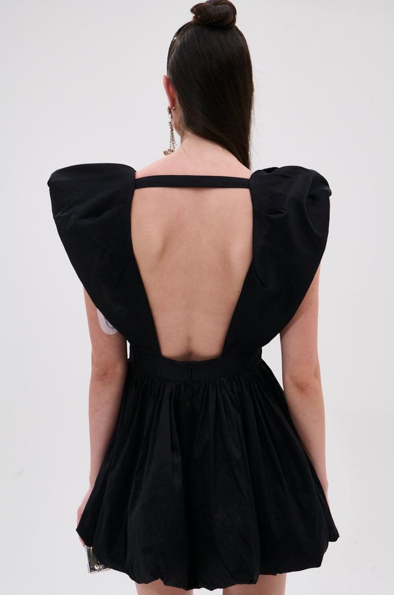 ONCE UPON A DREAM WOVEN MINI DRESS IN BLACK Product Image