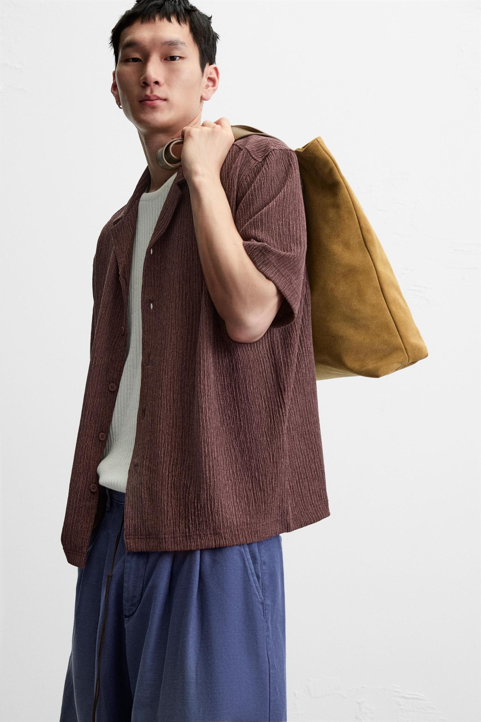 WASHED TEXTURED SHIRT Product Image