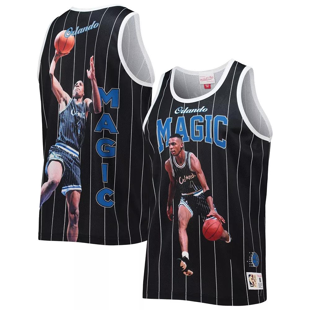Men's Mitchell & Ness Penny Hardaway Black Orlando Magic Hardwood Classics Player Tank Top, Size: Small, Mag Black Product Image