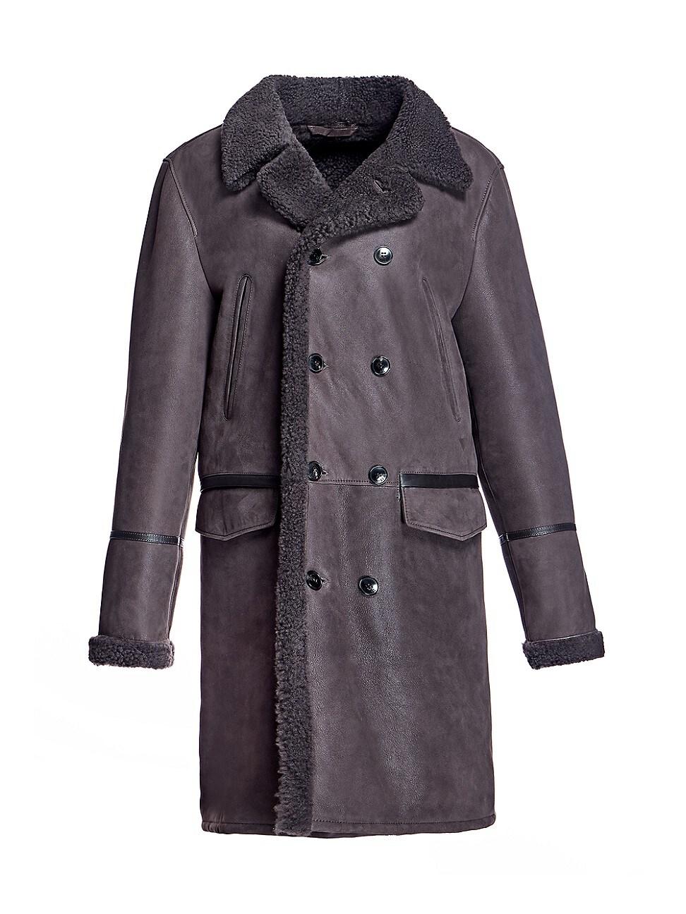 Mens Shearling Peacoat Product Image
