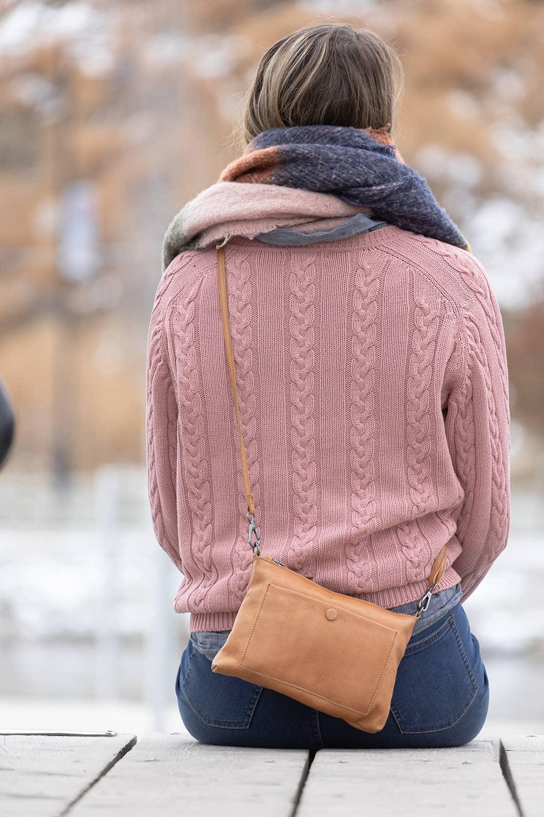 [MIA] SMALL CROSSBODY & CLUTCH | SUPER SOFT NAPPA LEATHER: TAN Product Image