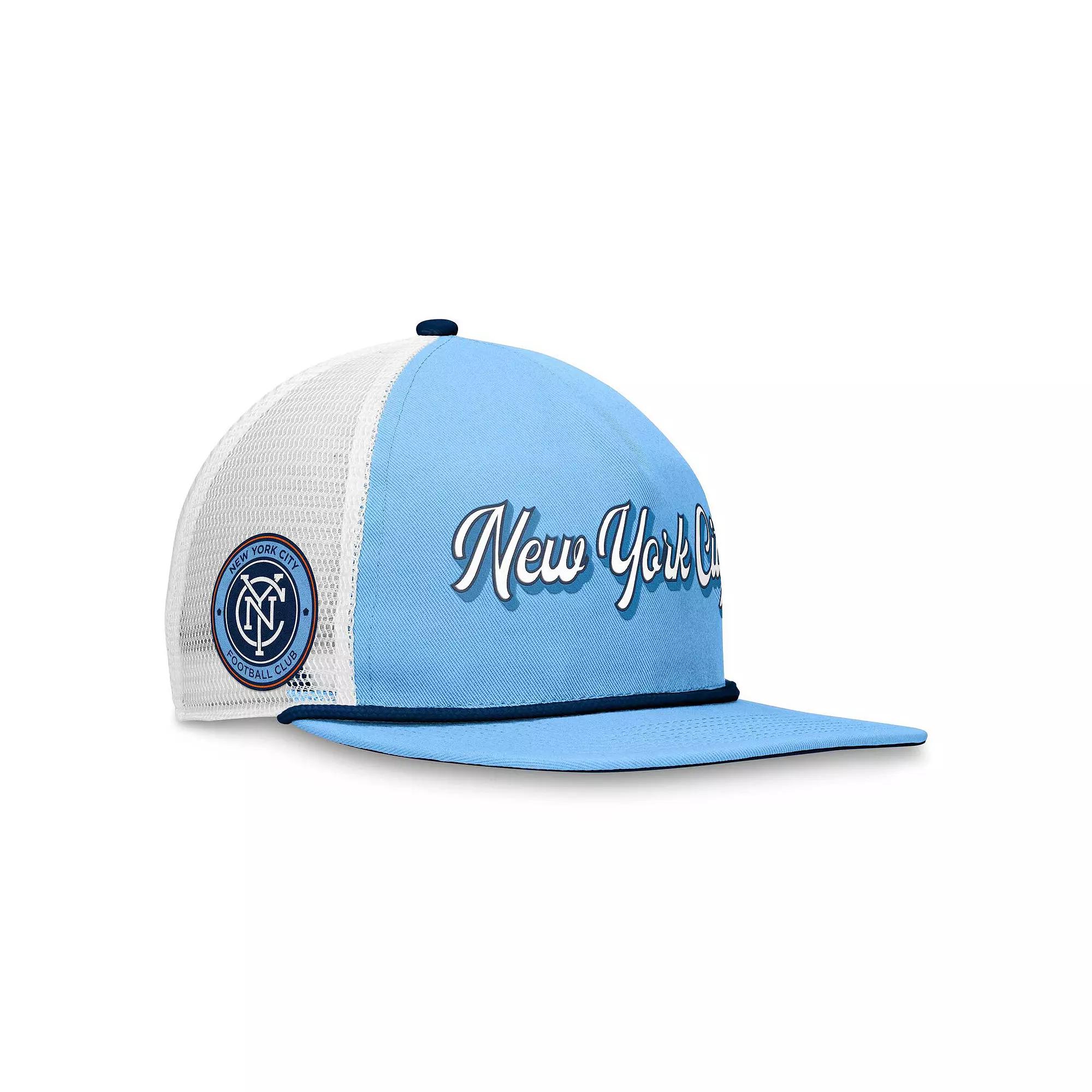 Men's Fanatics Branded Light Blue/White New York City FC True Classic Golf Snapback Hat Product Image
