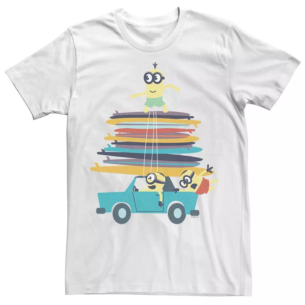 Men's Despicable Me Minions Dave Kevin Stuart Summer Surf Tee,  Product Image
