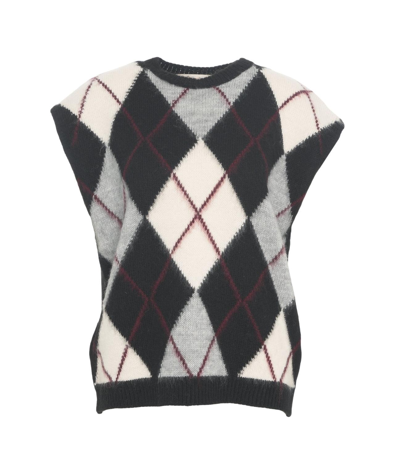 Vest with argyle pattern Product Image