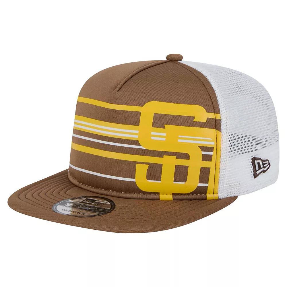 Men's New Era  Brown San Diego Padres 9FIFTY A-Frame Trucker Snapback Hat Product Image