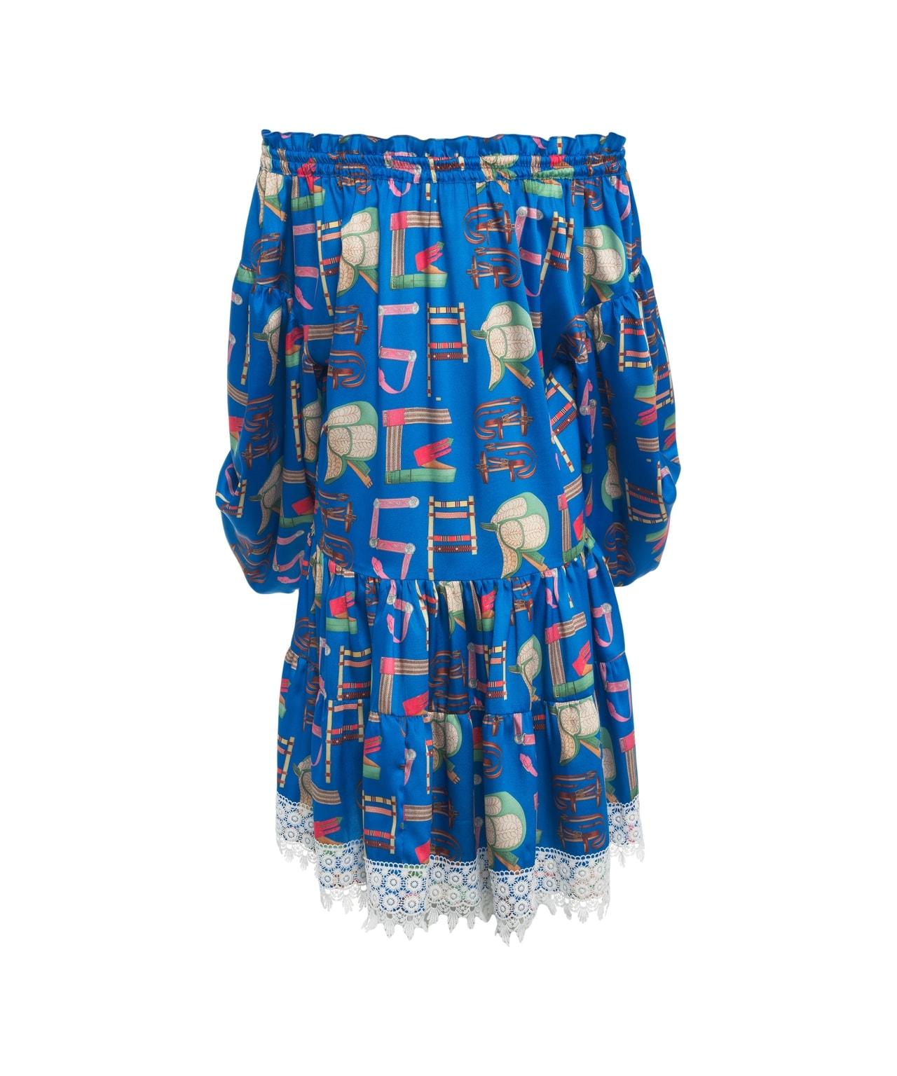 Mini dress with lace detail Product Image