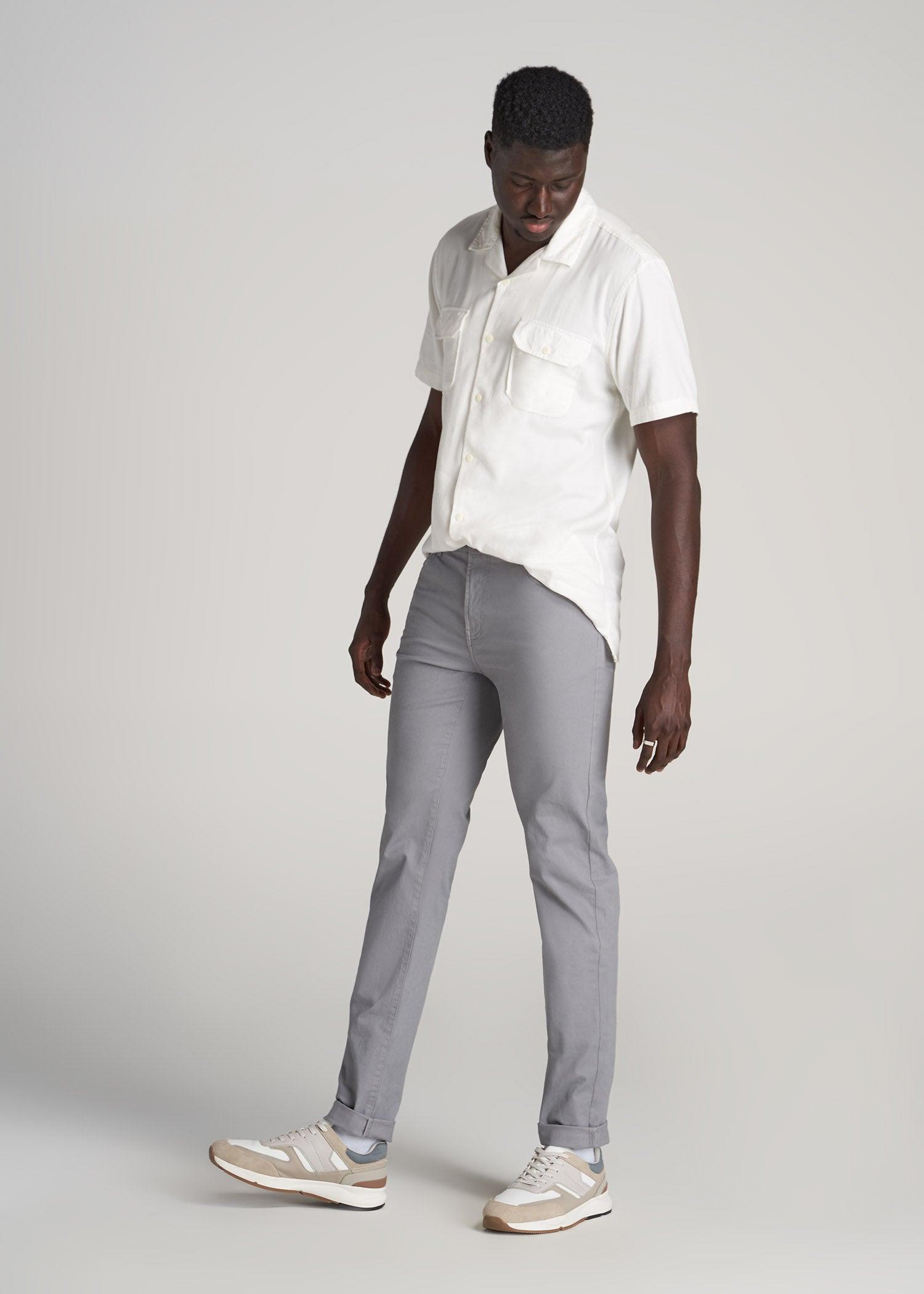 Dylan Slim Fit Five-Pocket Pants For Tall Men in Fatigue Green Male Product Image