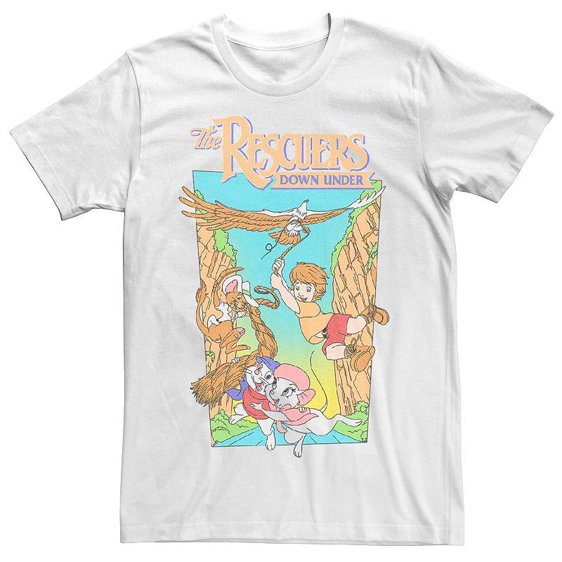 Disney's Rescuers Down Under Men's Movie Poster Tee, Size: Large, White Product Image