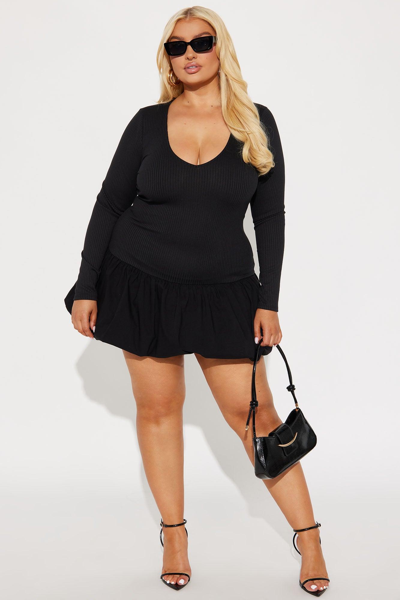 Ari Mini Bubble Dress - Black Product Image