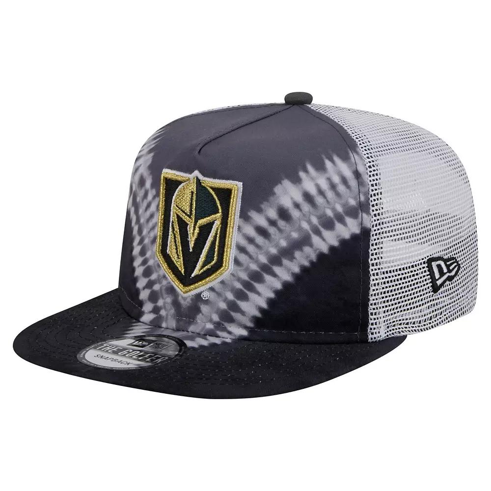 Men's New Era  Black/Gray Vegas Golden Knights Throwback V-Dye Adjustable Golfer Hat, Lvk Black Product Image