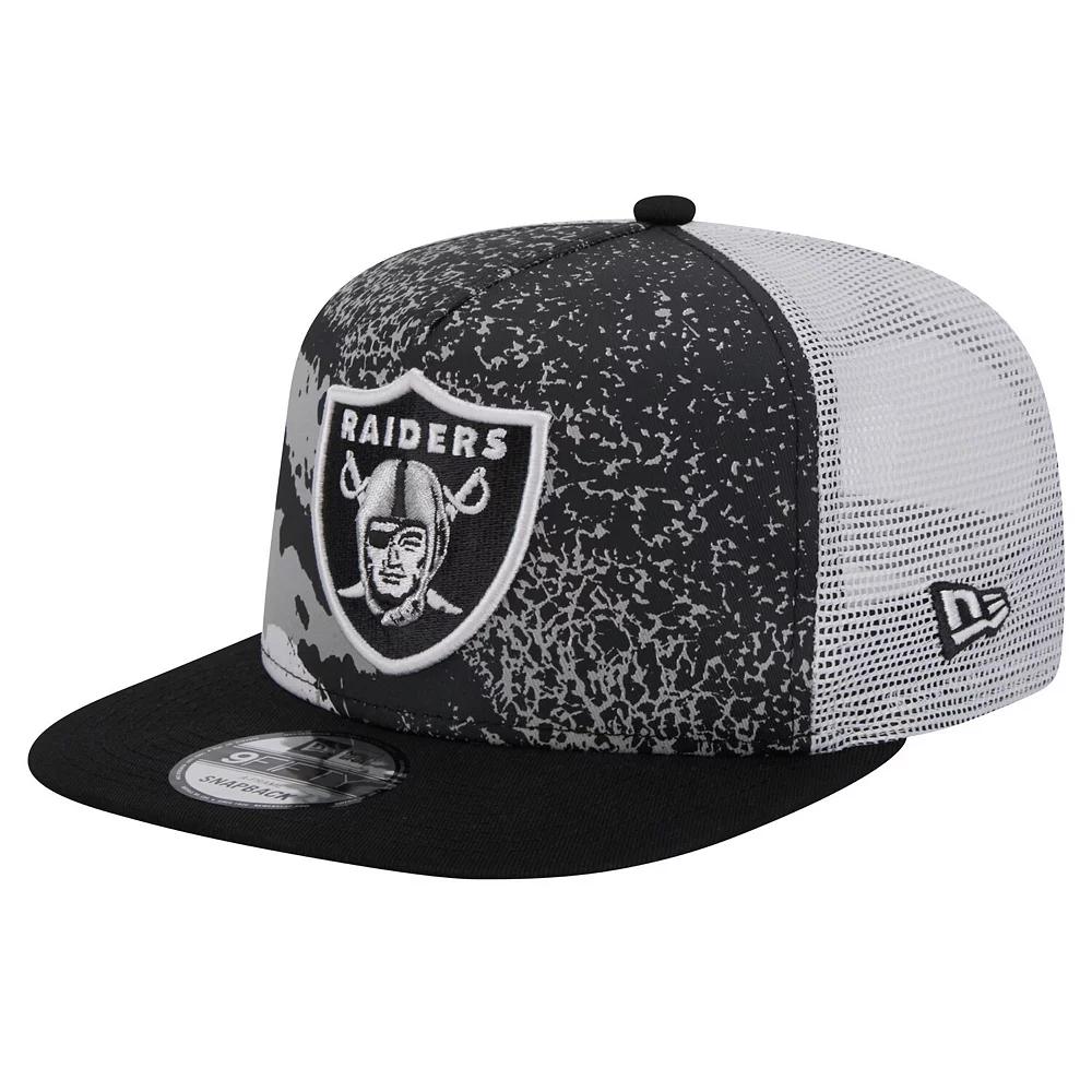Men's New Era  Black Las Vegas Raiders Court Sport 9FIFTY Snapback Hat, Lvr Black Product Image
