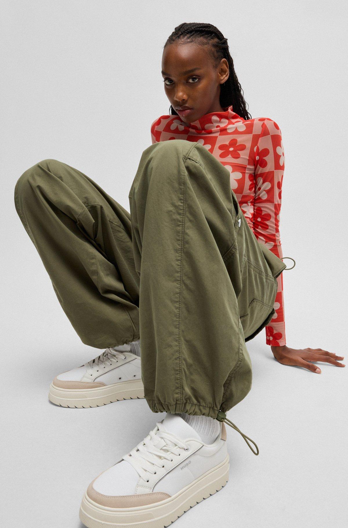 Relaxed-fit parachute trousers in cotton poplin Product Image