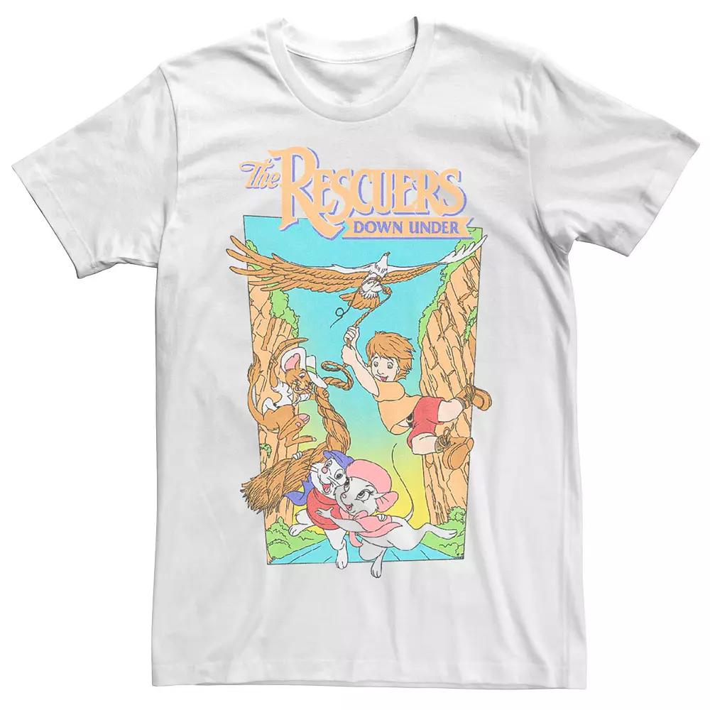Disney's Rescuers Down Under Men's Movie Poster Tee, Size: Large, White Product Image