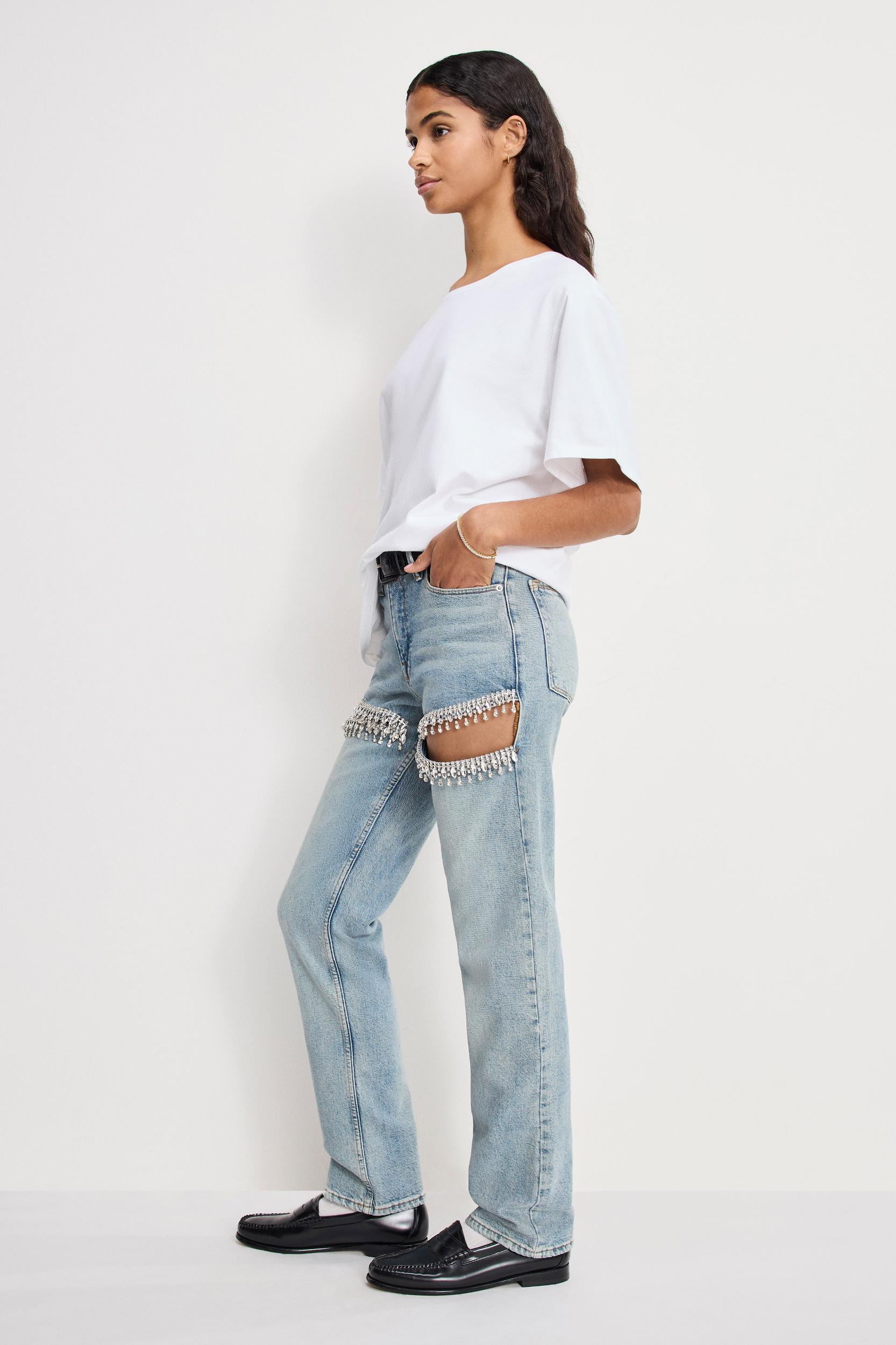 GOOD ICON STRAIGHT DIAMOND JEANS | INDIGO357 Product Image