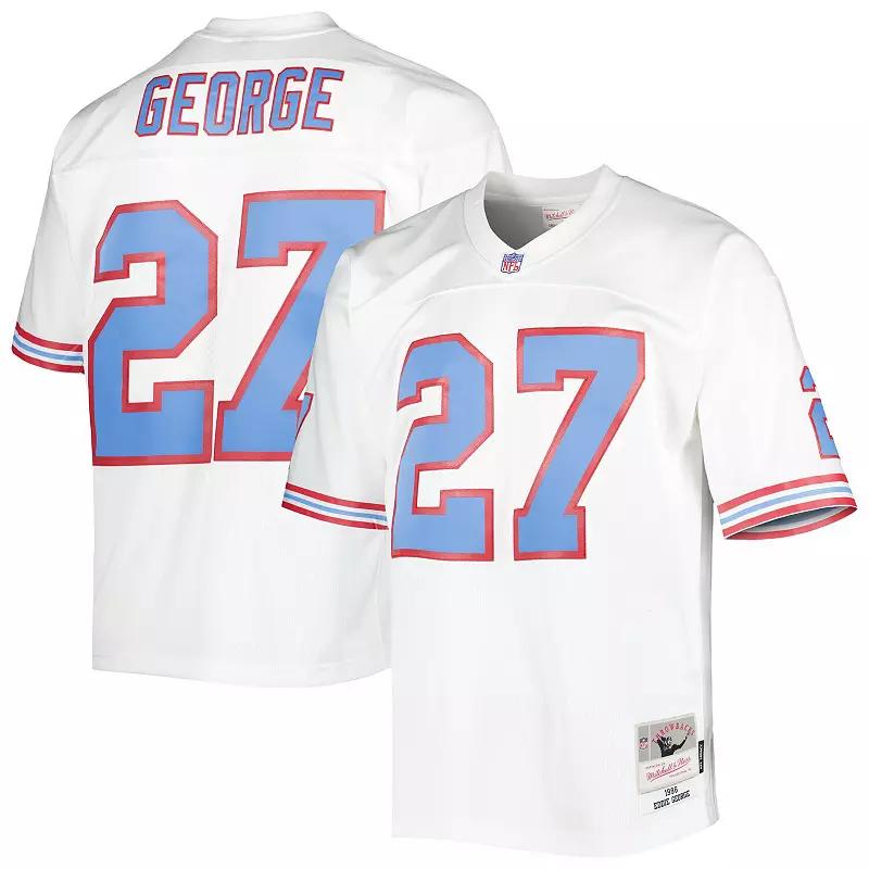 Men's Mitchell & Ness Eddie George White Houston Oilers Legacy Replica Jersey,  Product Image