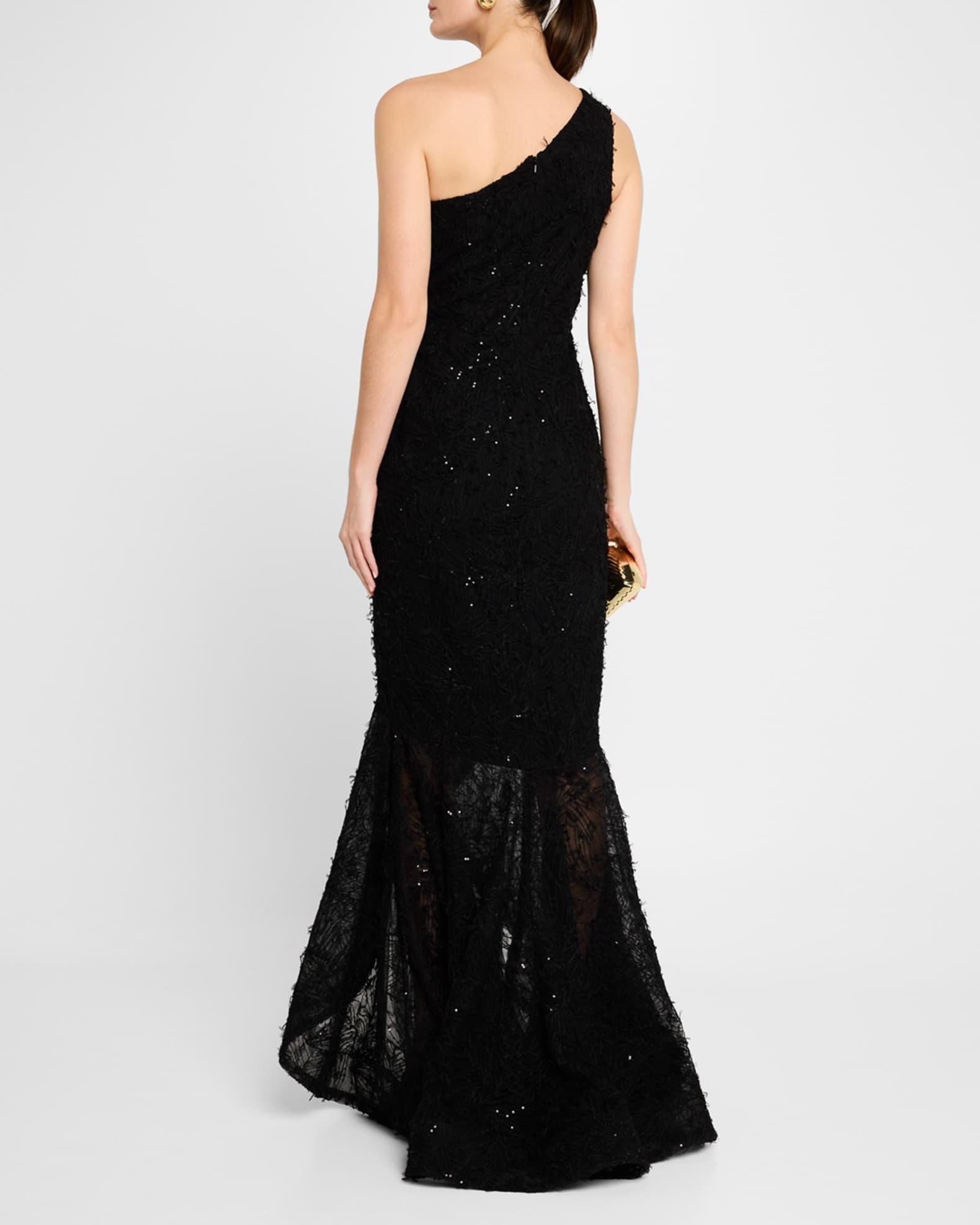 One-Shoulder Sequin Lace Mermaid Gown Product Image