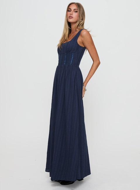 Lorinda Maxi Dress Navy Product Image
