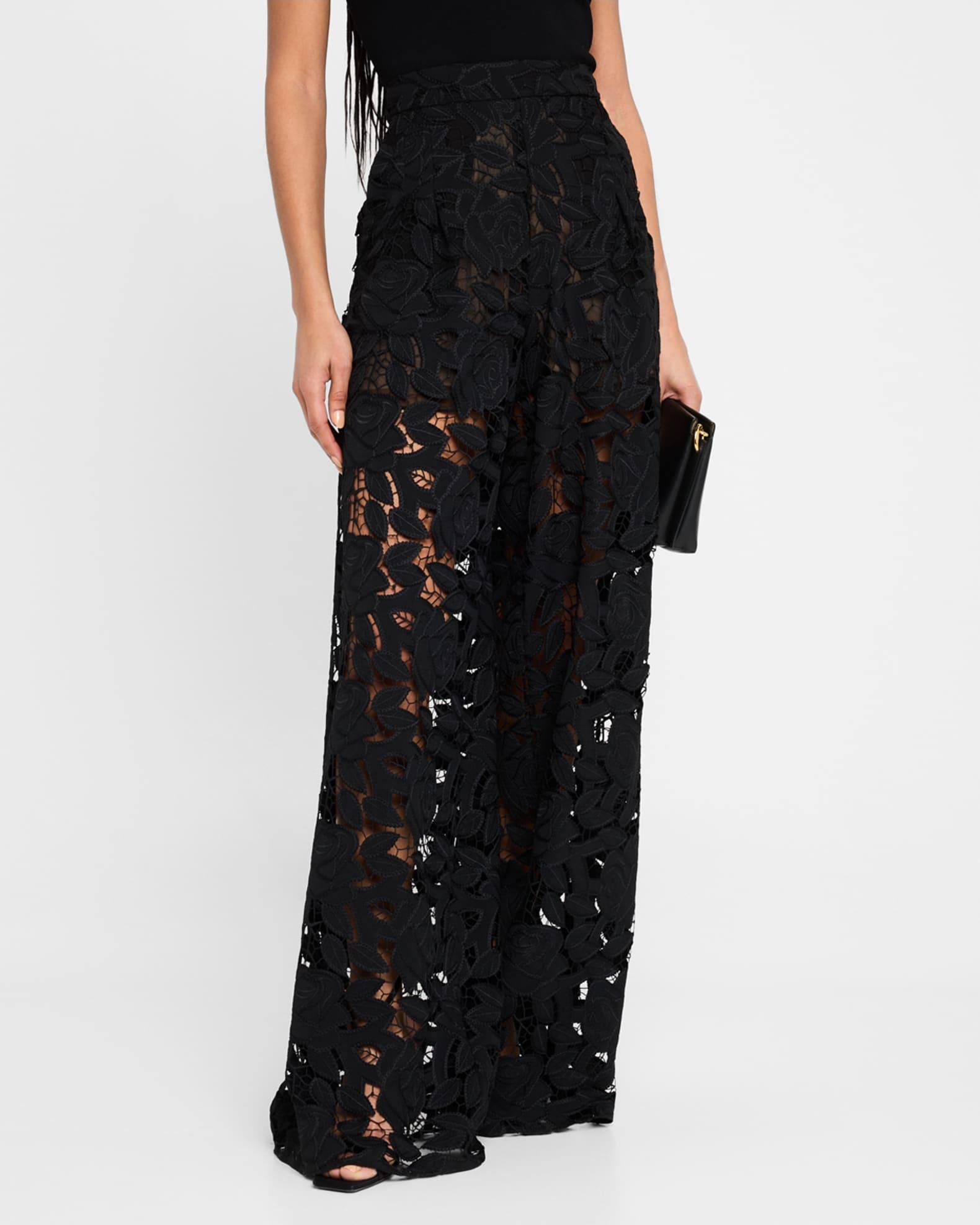 Guipure Lace  Wide Leg Pants Product Image