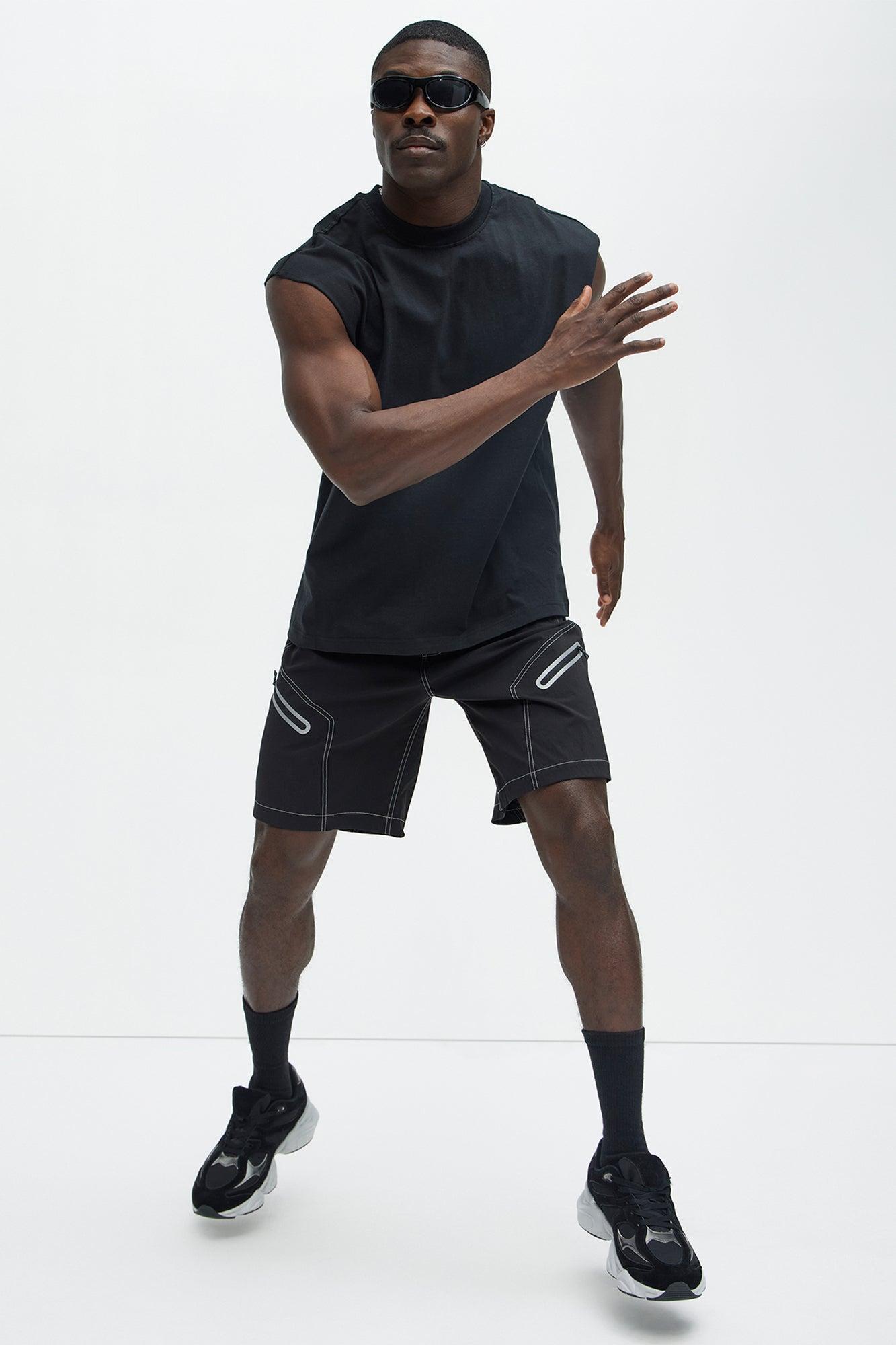 Snap Up Tech Shorts - Black Product Image