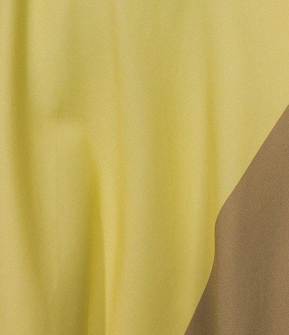 Donna Karan Point Collar Sleeveless Button Front Belted Midi Dress Product Image