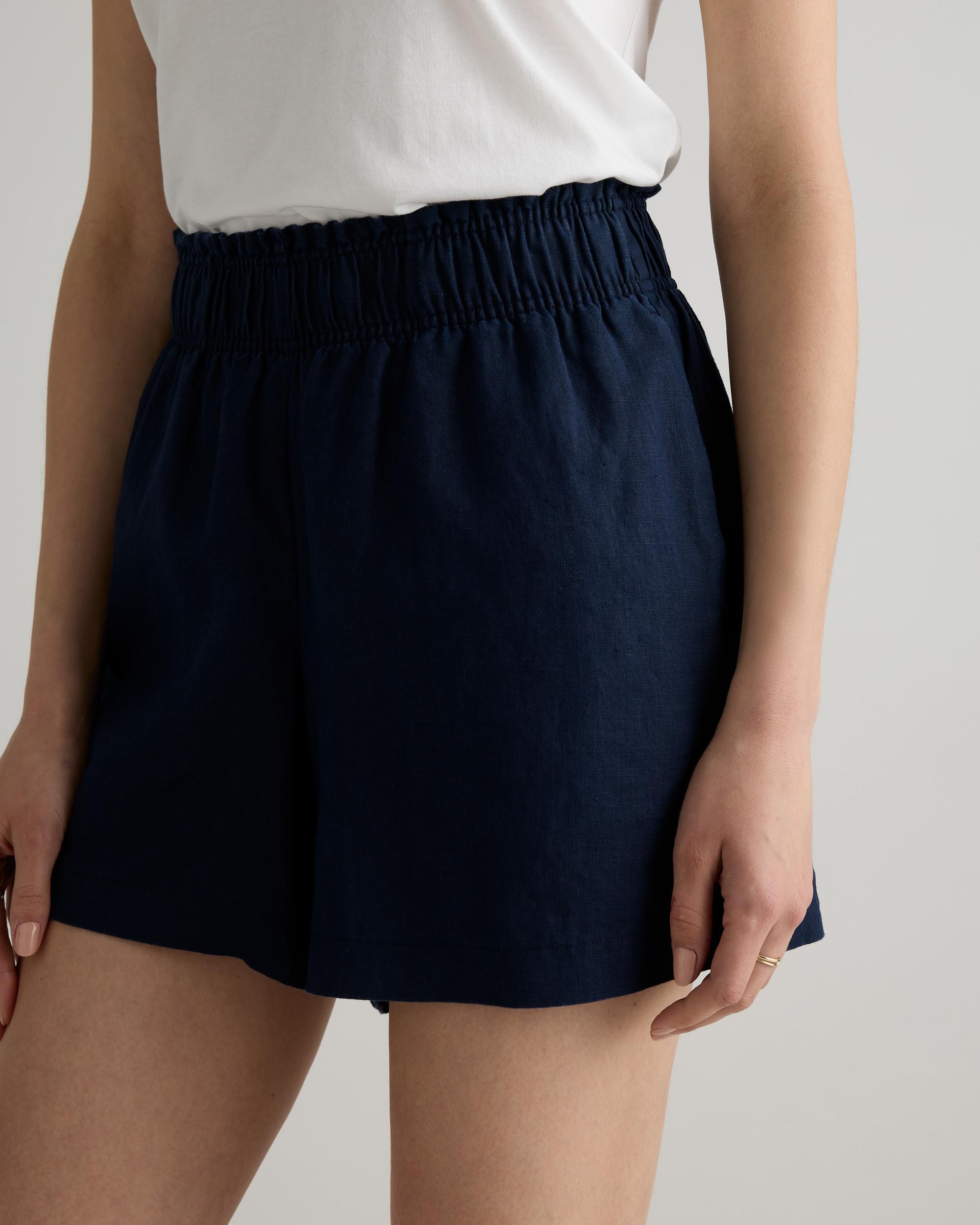 Quince | Women's 100% European Linen High Waisted Shorts Product Image