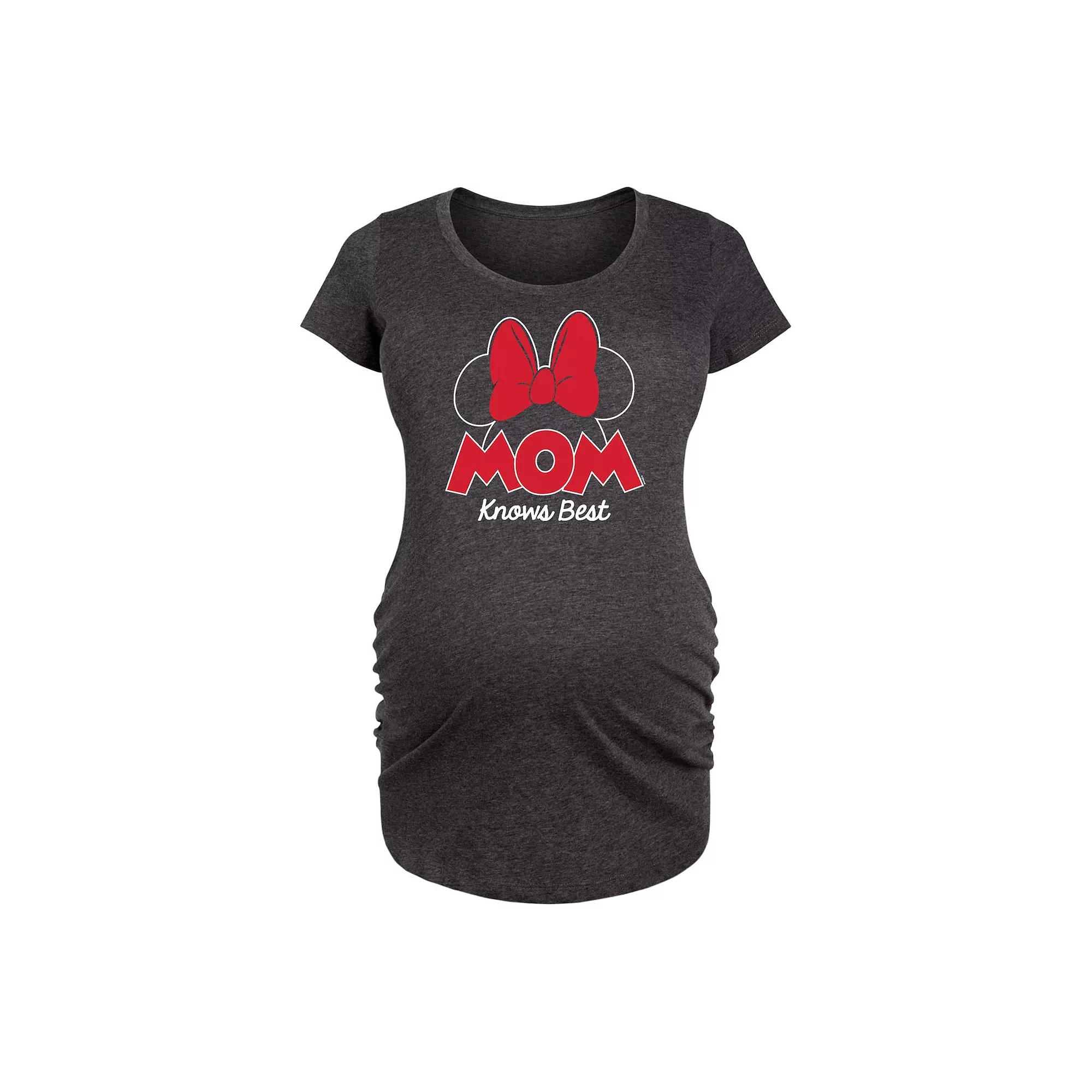 Disney's Minnie Mouse Maternity Mom Knows Best Graphic Tee, Women's,  Product Image