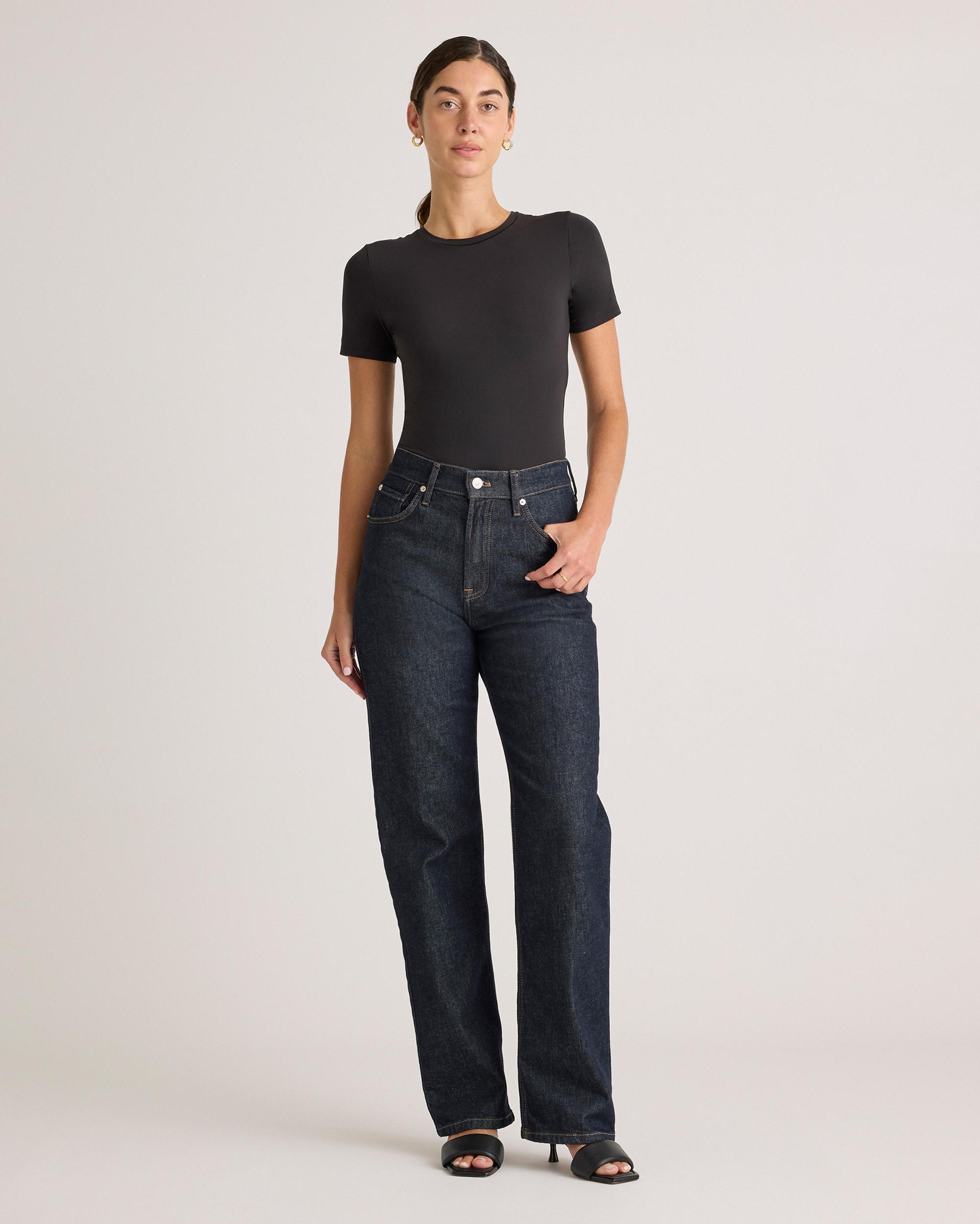 Quince | Women's Second Skin T-Shirt Bodysuit Size XS, Nylon/Spandex Product Image