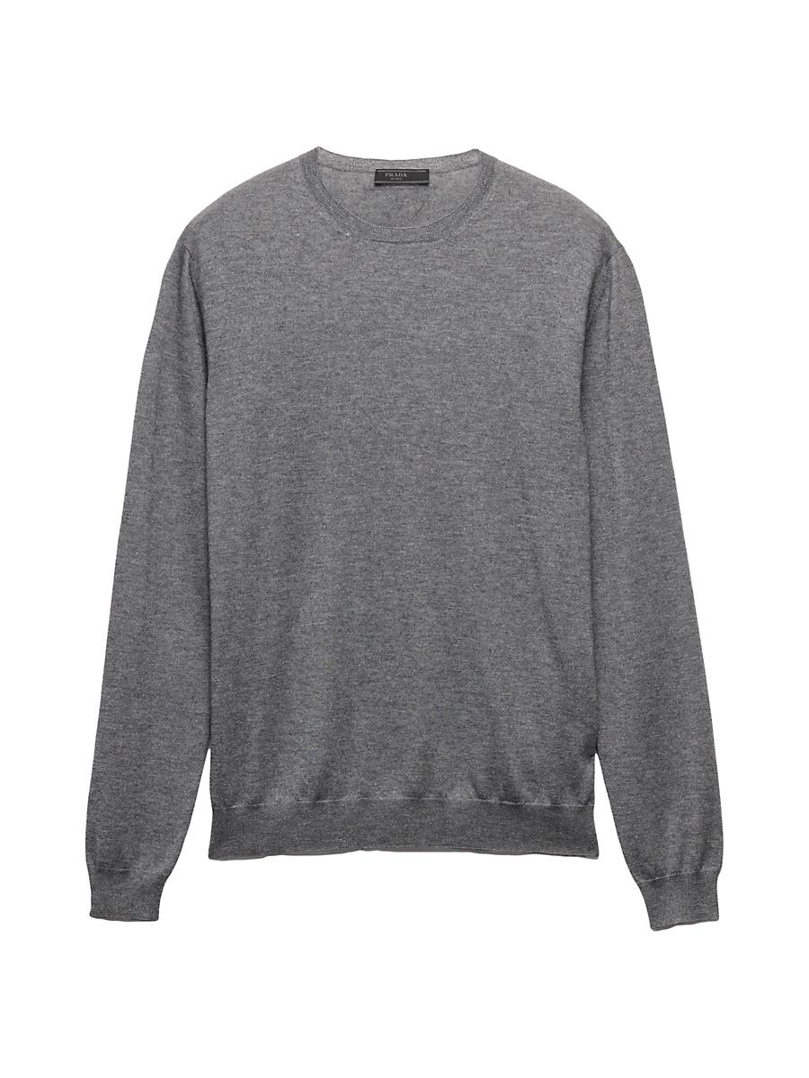 Mens Silk-Cashmere Crew Sweater Product Image