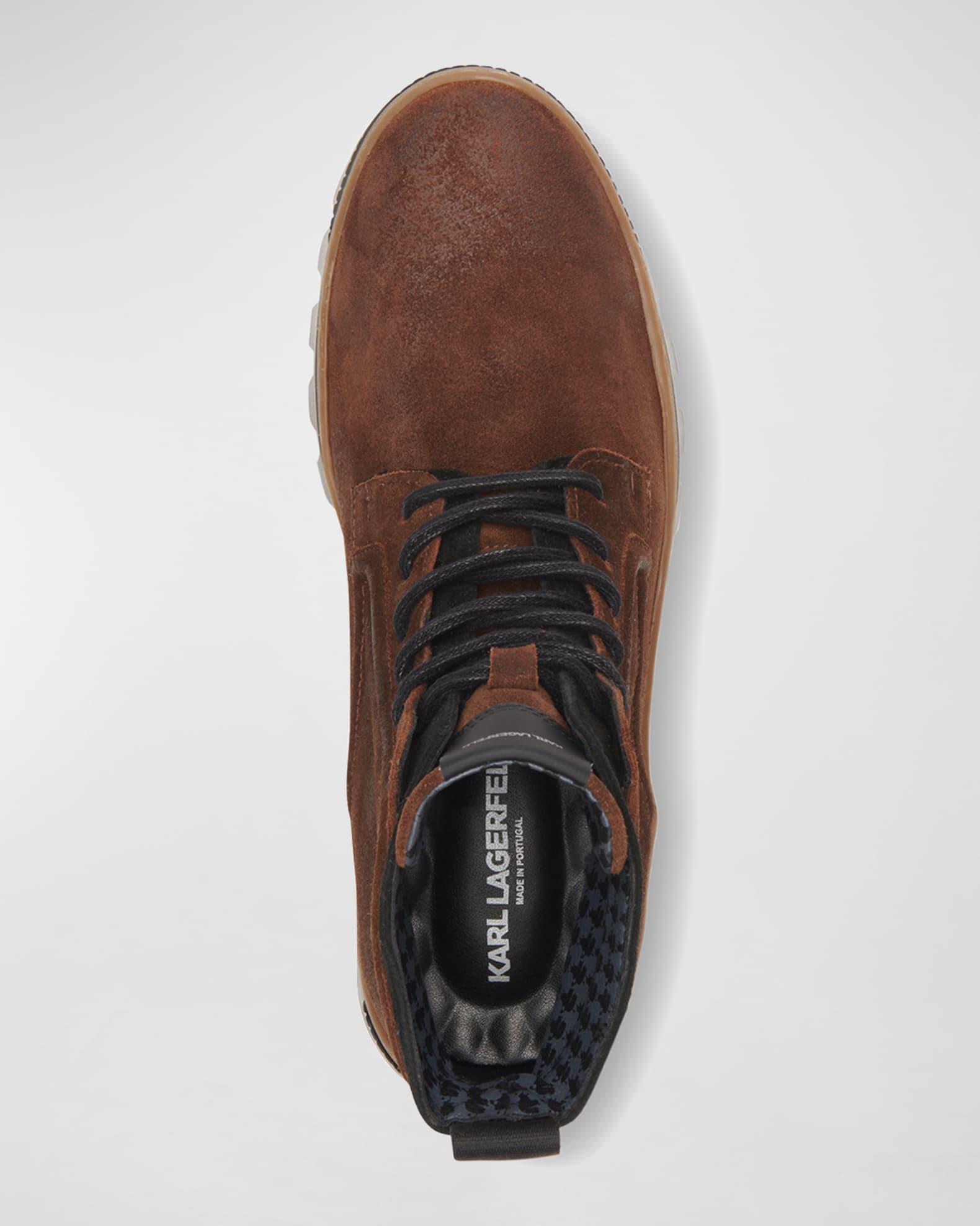 Men's Lug-Sole Suede Combat Boots  Product Image