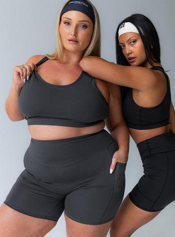 Conquer Activewear Shorts Grey Curve Product Image