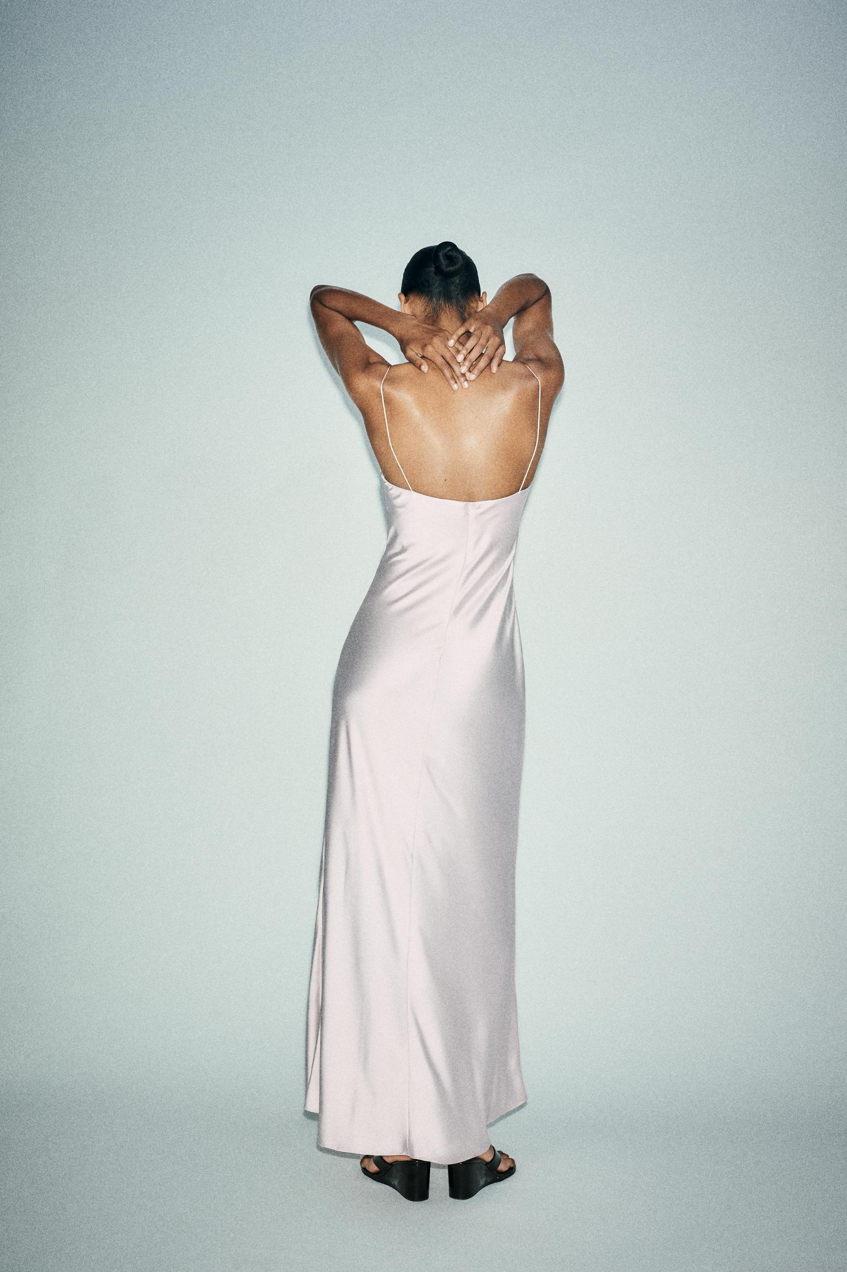 SATIN LONG DRESS Product Image