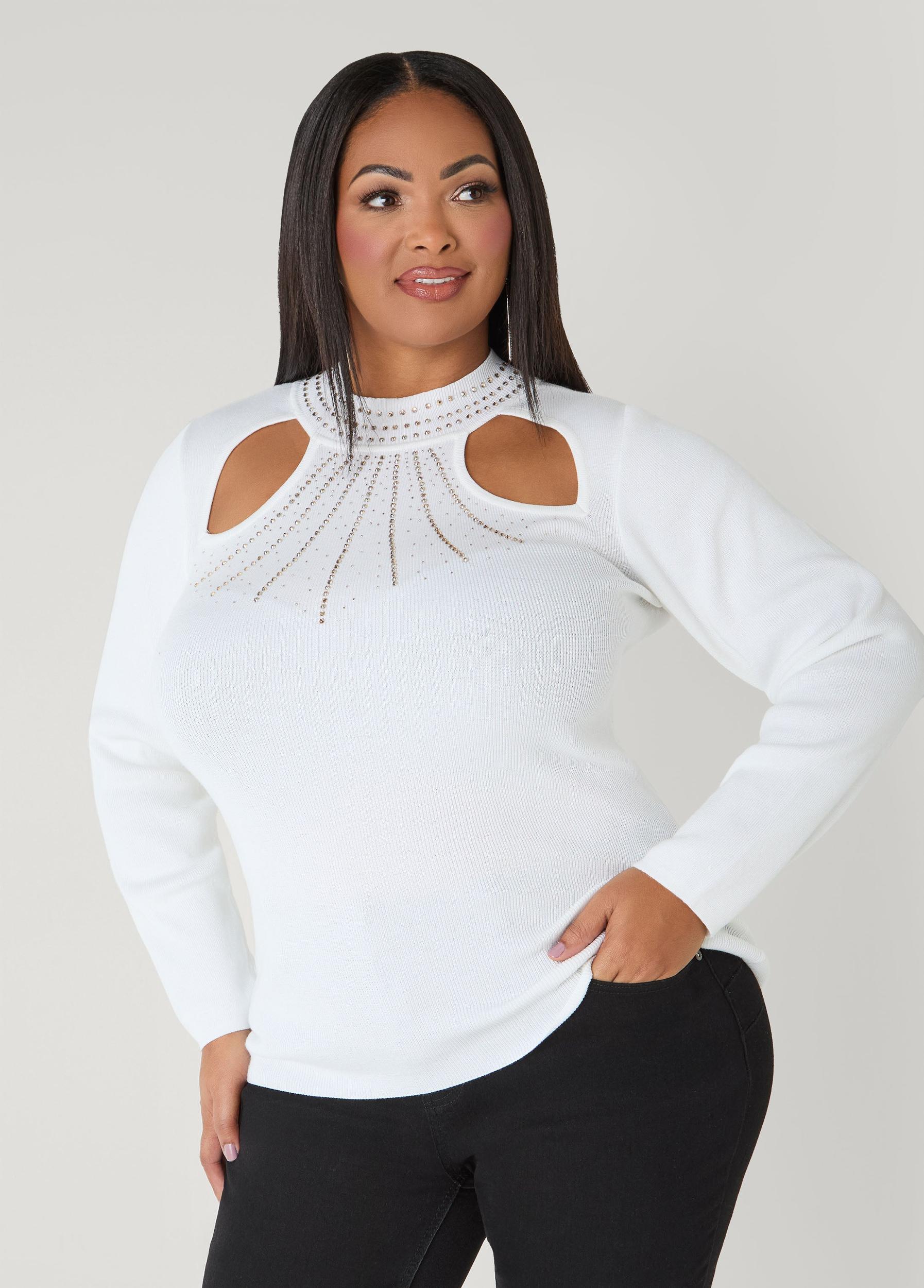 Cutout Crystal Sweater Product Image