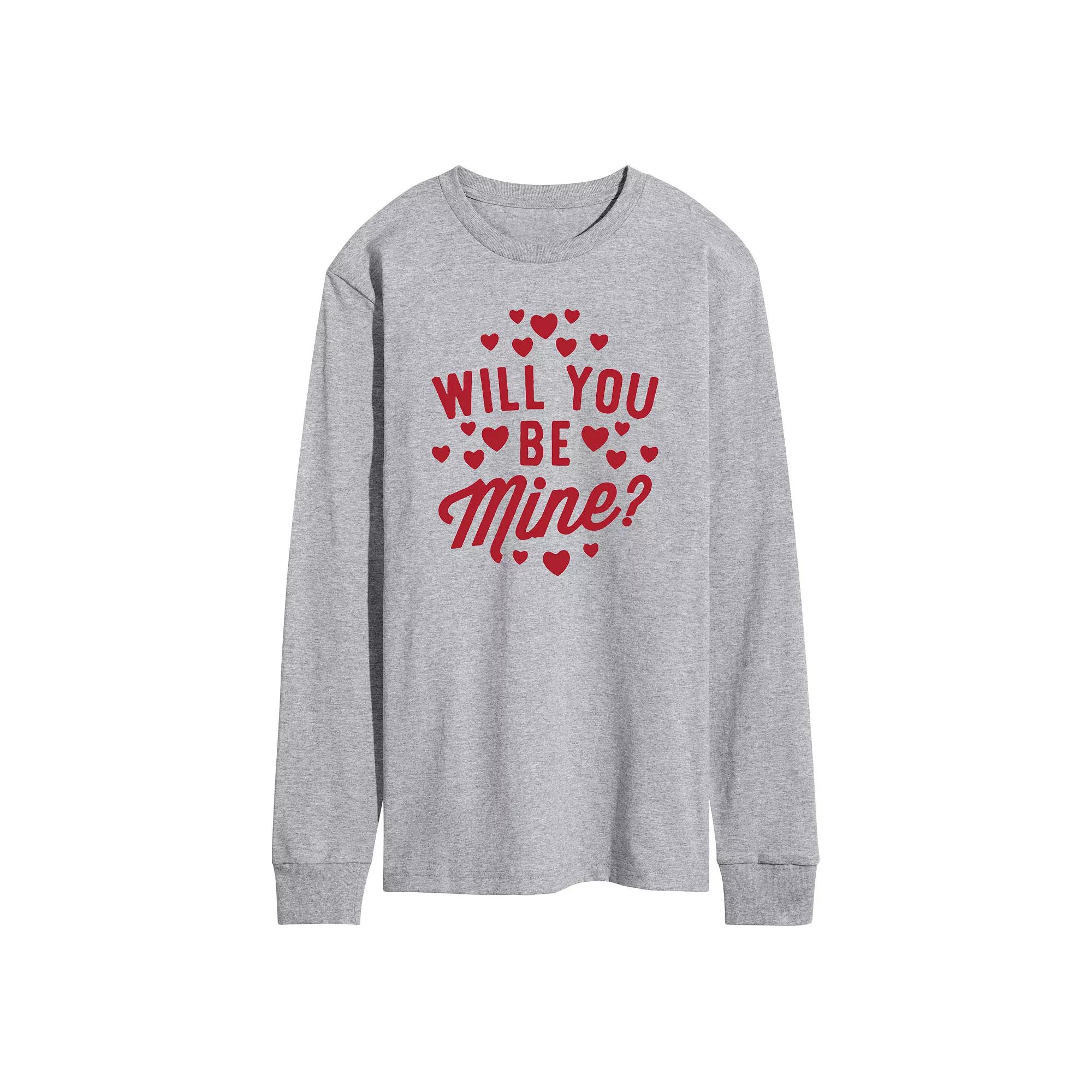 Men's Will You Be Mine Long Sleeve Tee,  Product Image