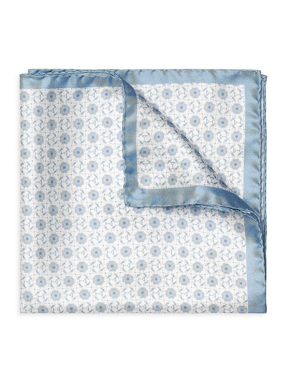 Mens Geometric Silk Pocket Square Product Image